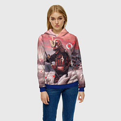 Толстовка-худи женская Ghost of Tsushim Призрак Цусимы Z, цвет: 3D-синий — фото 2