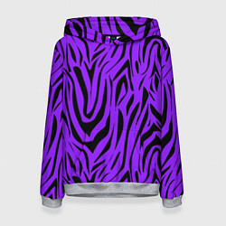 Толстовка-худи женская Абстрактный узор зебра, цвет: 3D-меланж