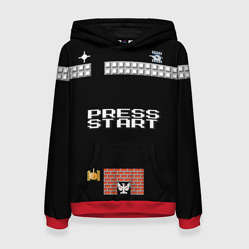 Женская толстовка Press start / 3D-Красный – фото 1