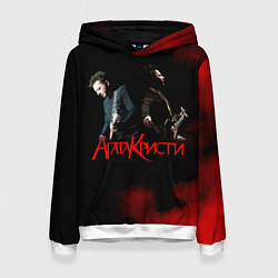 Толстовка-худи женская Агата Кристи группа, цвет: 3D-белый