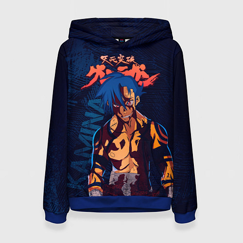 Женская толстовка Камина Гуррен Лаганн / 3D-Синий – фото 1