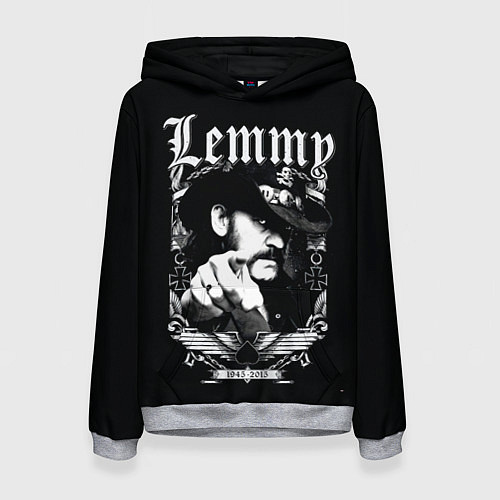 Женская толстовка RIP Lemmy / 3D-Меланж – фото 1