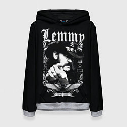 Толстовка-худи женская RIP Lemmy, цвет: 3D-меланж
