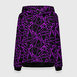 Женская толстовка Фиолетово-черный абстрактный узор
