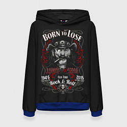 Толстовка-худи женская Старичок Лемми, цвет: 3D-синий