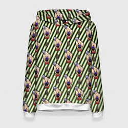 Женская толстовка ICE SCREAM зеленый паттерн