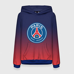 Толстовка-худи женская PSG ПСЖ PARIS SAINT GERMAIN, цвет: 3D-синий