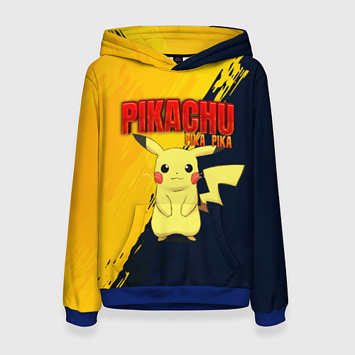 Женская толстовка PIKACHU PIKA PIKA ПИКАЧУ / 3D-Синий – фото 1