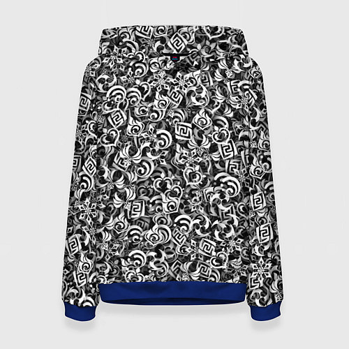 Женская толстовка Genshin impact elements / 3D-Синий – фото 1
