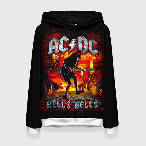 Женская толстовка ACDC HELLS BELLS / 3D-Белый – фото 1