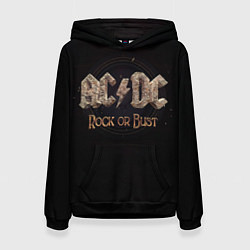 Толстовка-худи женская ACDC Rock or Bust, цвет: 3D-черный