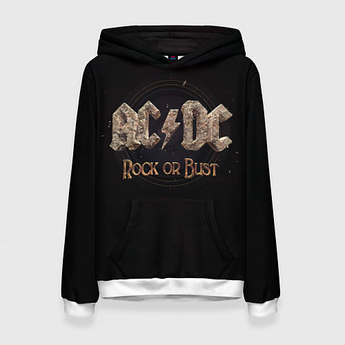 Женская толстовка ACDC Rock or Bust / 3D-Белый – фото 1