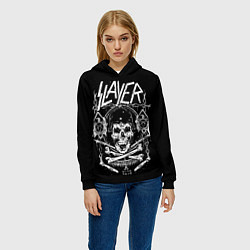 Толстовка-худи женская Slayer, цвет: 3D-черный — фото 2