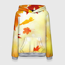 Толстовка-худи женская ПАДАЮЩИЙ КЛЕН ОСЕННЯЯ Z, цвет: 3D-меланж