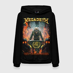 Толстовка-худи женская Megadeth, цвет: 3D-черный