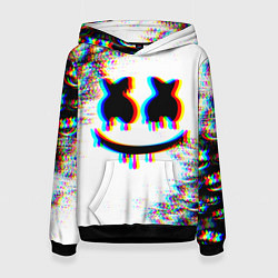 Толстовка-худи женская MARSHMELLOW GLITCH, цвет: 3D-черный