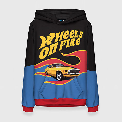 Женская толстовка Hot Wheels Хот Вилс / 3D-Красный – фото 1