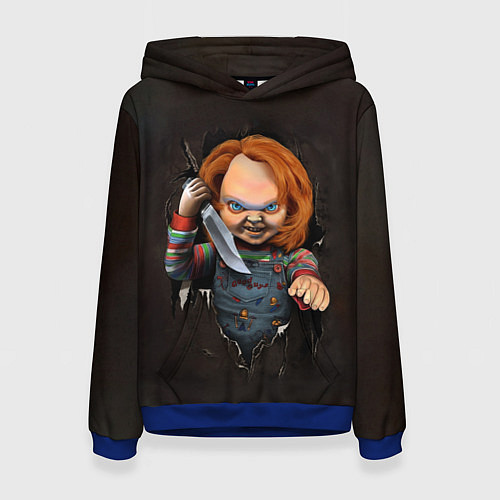 Женская толстовка КУКЛА ЧАКИ / 3D-Синий – фото 1