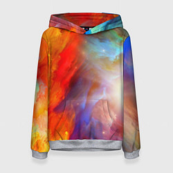 Толстовка-худи женская Сине-желтое небо, цвет: 3D-меланж