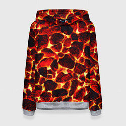 Толстовка-худи женская КАМНИ В МАГМЕ ROCKS IN MAGMA, цвет: 3D-меланж