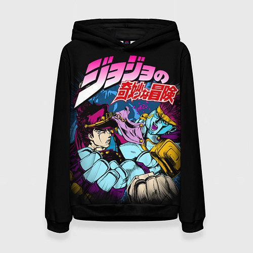 Женская толстовка Джотаро Star Platinum, JoJos Bizarre Adventure / 3D-Черный – фото 1