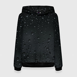 Толстовка-худи женская Ночной дождь, цвет: 3D-черный