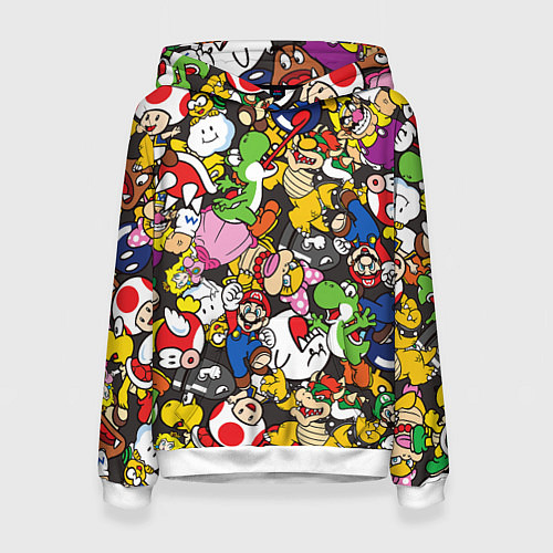 Женская толстовка Mario ALLSTARS / 3D-Белый – фото 1