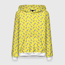 Толстовка-худи женская Pineapple Pattern, цвет: 3D-белый