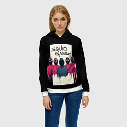 Толстовка-худи женская Squid Game: Отряд стражей, цвет: 3D-белый — фото 2