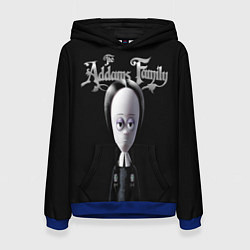 Толстовка-худи женская Семейка Аддамс Addams Family, цвет: 3D-синий