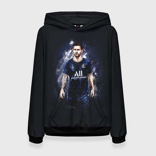 Женская толстовка Lionel Messi Paris Saint-Germain / 3D-Черный – фото 1