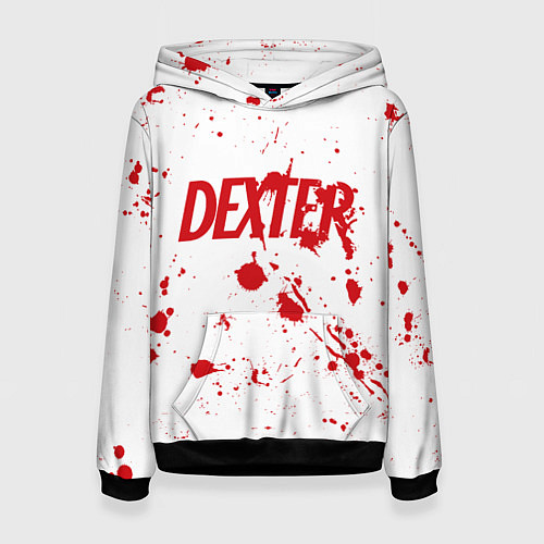 Женская толстовка Dexter logo Декстер брызги крови / 3D-Черный – фото 1