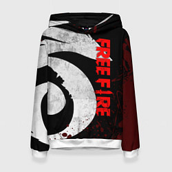 Толстовка-худи женская GARENA FREE FIRE, ЛОГО ИГРЫ ДРАКОН, цвет: 3D-белый