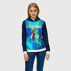 Толстовка-худи женская EVERTRIED РОЛЕВАЯ ИГРА, цвет: 3D-белый — фото 2