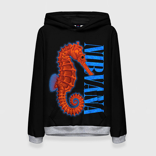 Женская толстовка NIRVANA SEAHORSE / 3D-Меланж – фото 1