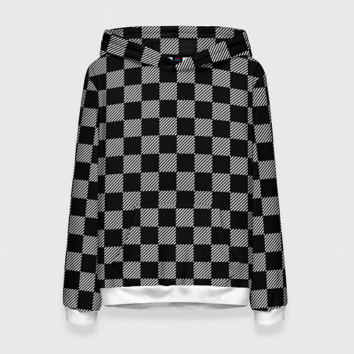 Женская толстовка Шахматные Клетки / 3D-Белый – фото 1