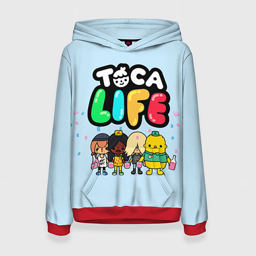 Женская толстовка Toca Life: Logo / 3D-Красный – фото 1