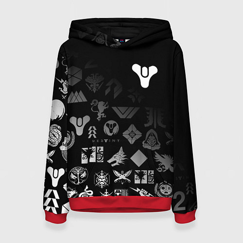 Женская толстовка DESTINY LOGOBOMBING / 3D-Красный – фото 1