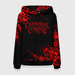 Женская толстовка CANNIBAL CORPSE КРАСНЫЕ ЧЕРЕПА