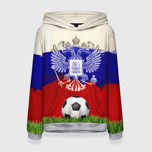 Женская толстовка Российский футбол / 3D-Меланж – фото 1