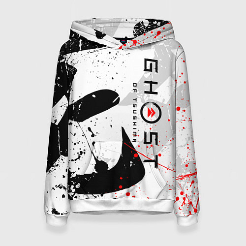 Женская толстовка GHOST OF TSUSHIMA ПРИЗРАК ЦУСИМЫ БЕЛЫЙ / 3D-Белый – фото 1