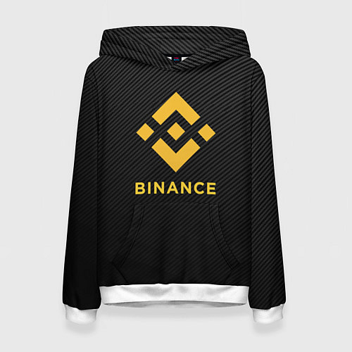 Женская толстовка БИНАНС ЛОГО CARBON BINANCE LOGO / 3D-Белый – фото 1