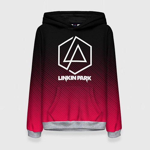 Женская толстовка LINKIN PARK LOGO CARBON / 3D-Меланж – фото 1