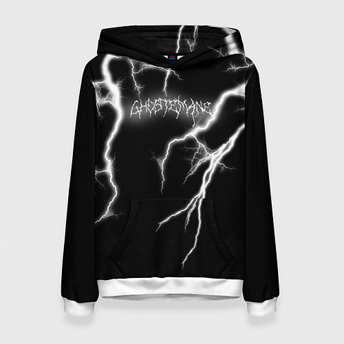 Женская толстовка GHOSTEMANE Lightning Гостмейн Молния Надпись / 3D-Белый – фото 1