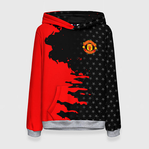 Женская толстовка МАНЧЕСТЕР ЮНАЙТЕД FCMU MANCHESTER UNITED RED DEVIL / 3D-Меланж – фото 1