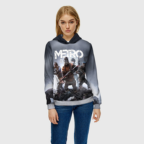 Женская толстовка МЕТРО ИСХОД АРТЁМ ,ЯДЕРНАЯ ЗИМА METRO EXODUS / 3D-Меланж – фото 3