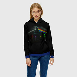 Толстовка-худи женская ПИНК ФЛОЙД PINK FLOYD LOGO, цвет: 3D-синий — фото 2