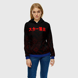 Толстовка-худи женская SCARLXRD RED JAPAN STYLE, цвет: 3D-синий — фото 2