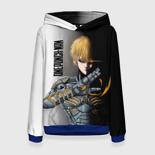 Женская толстовка Металлическое тело Геноса One Punch-Man / 3D-Синий – фото 1