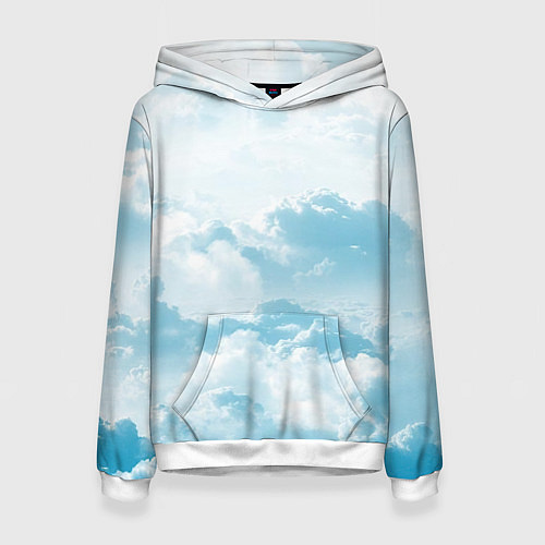 Женская толстовка Плотные облака / 3D-Белый – фото 1